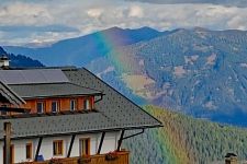 Doppelter Regenbogen auf der Emberger Alm 2017